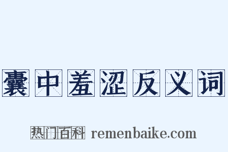 囊中羞涩反义词是什么意思的图片
